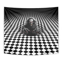 3D Illusion Horror Halloween Tapestry Creepy Evil Skull - Wonder Print Shop