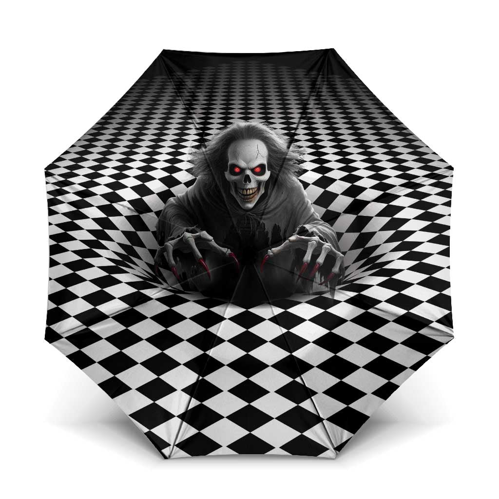 3D Illusion Horror Halloween Umbrella Creepy Evil Skull - Wonder Print Shop