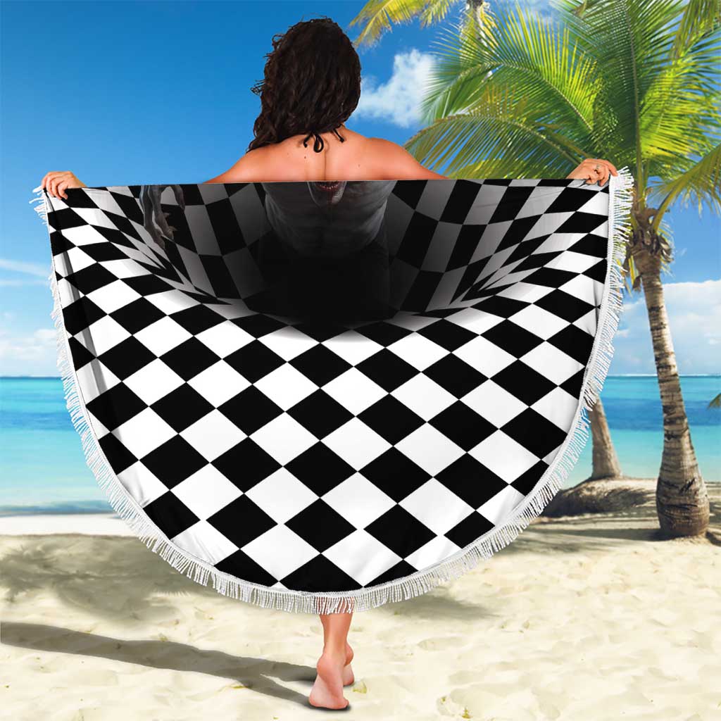 3D Illusion Horror Halloween Beach Blanket Creepy Zombie - Wonder Print Shop