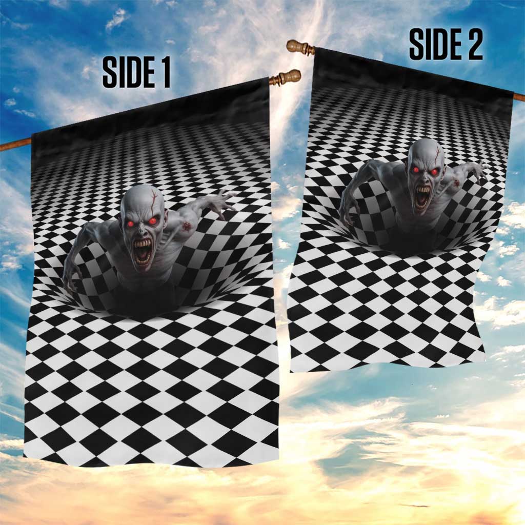 3D Illusion Horror Halloween Garden Flag Creepy Zombie - Wonder Print Shop