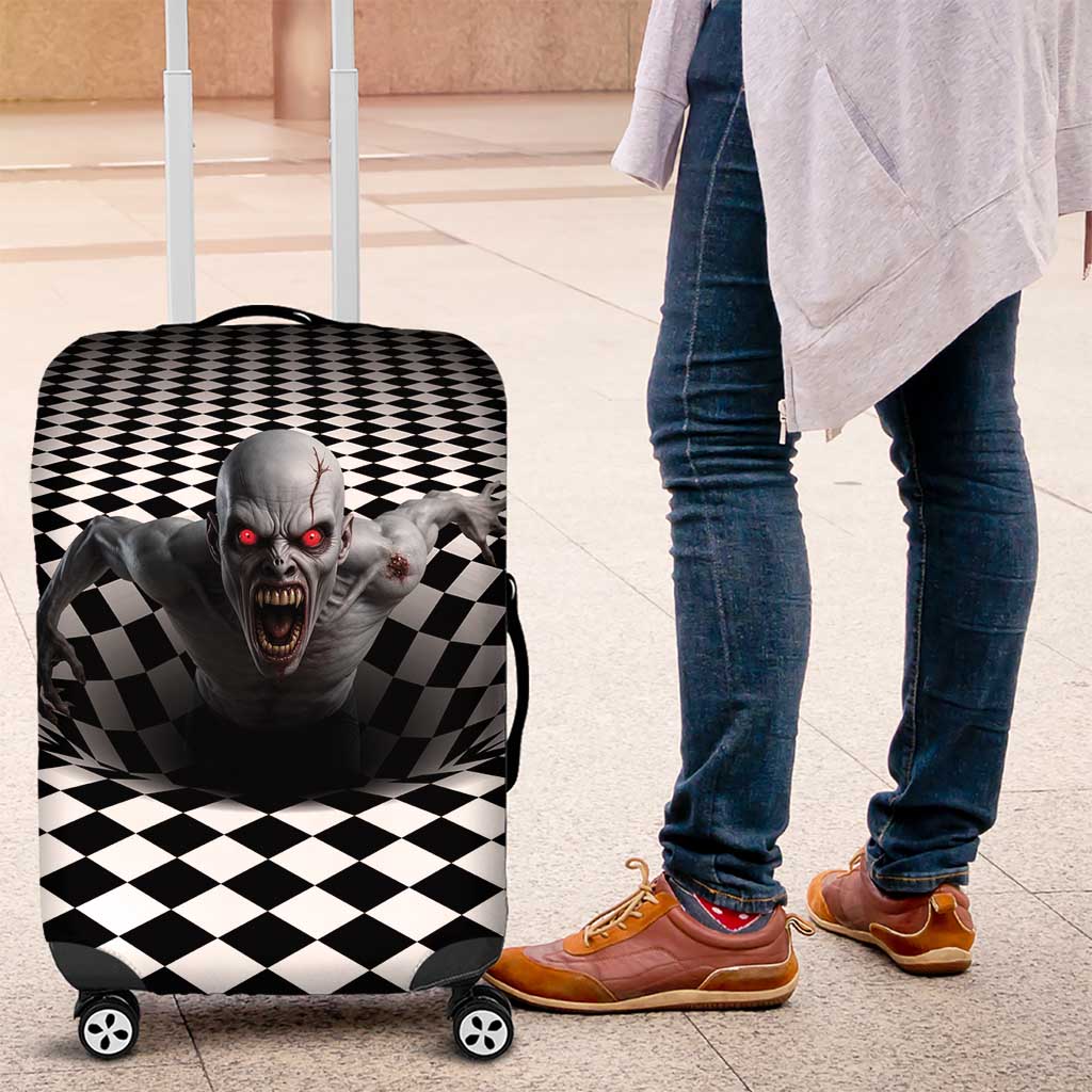 3D Illusion Horror Halloween Luggage Cover Creepy Zombie - Wonder Print Shop