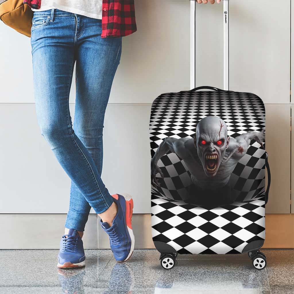 3D Illusion Horror Halloween Luggage Cover Creepy Zombie - Wonder Print Shop