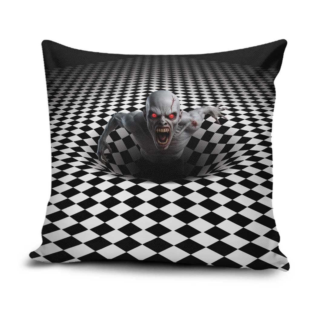 3D Illusion Horror Halloween Pillow Cover Creepy Zombie - Wonder Print Shop