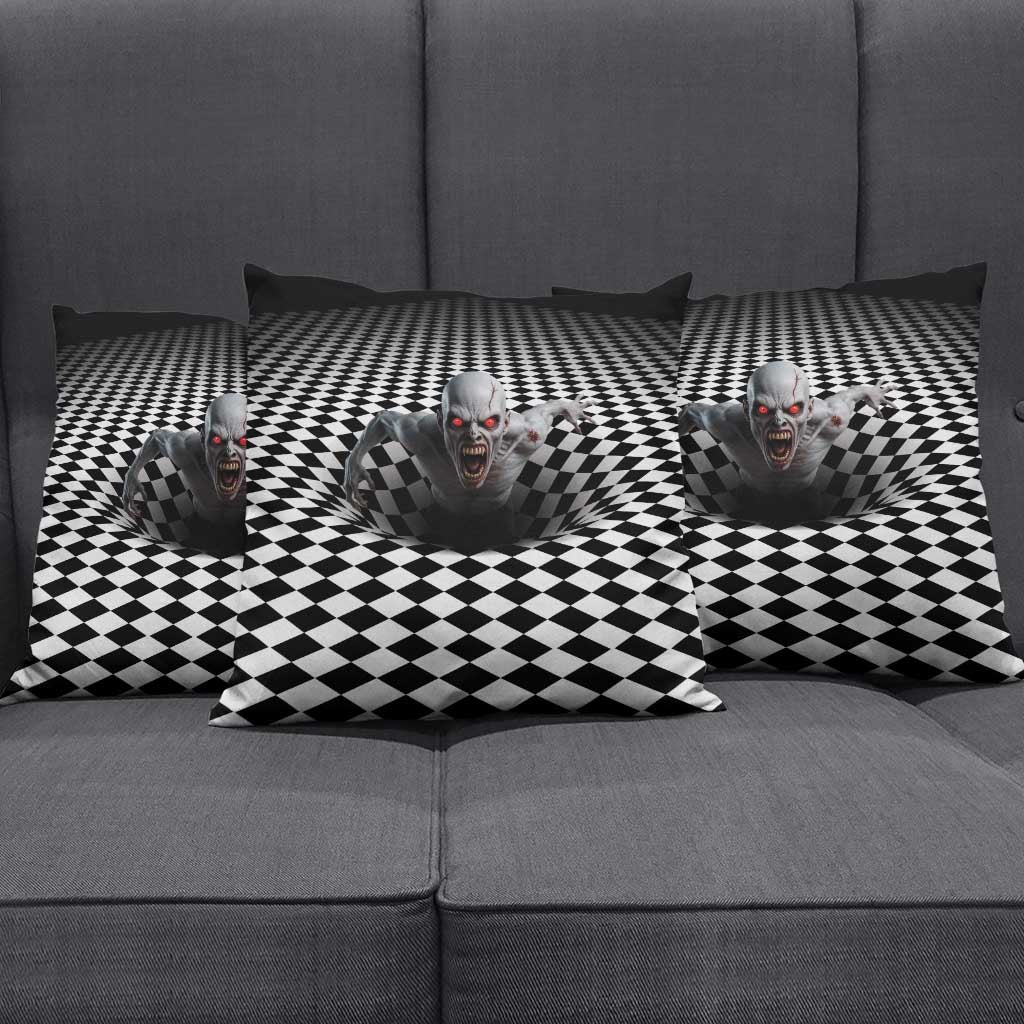3D Illusion Horror Halloween Pillow Cover Creepy Zombie - Wonder Print Shop