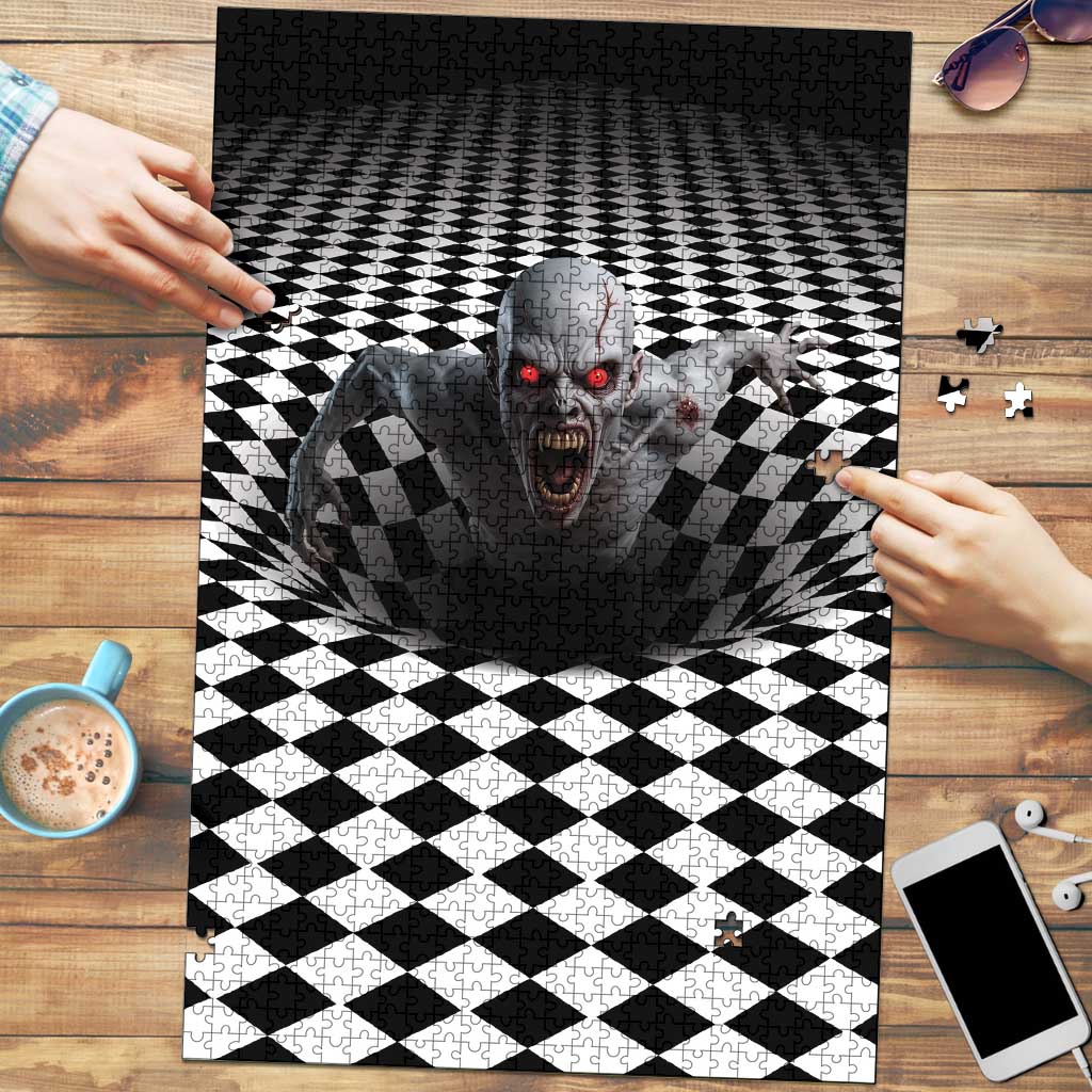 3D Illusion Horror Halloween Puzzle Creepy Zombie - Wonder Print Shop