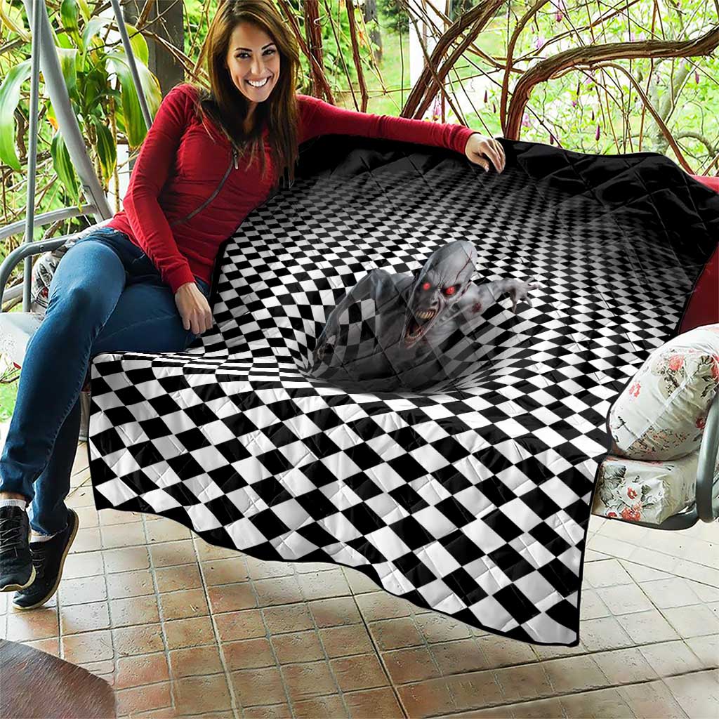 3D Illusion Horror Halloween Quilt Creepy Zombie - Wonder Print Shop