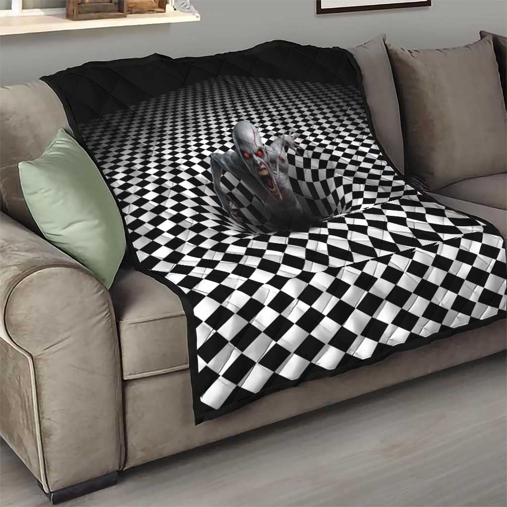 3D Illusion Horror Halloween Quilt Creepy Zombie - Wonder Print Shop