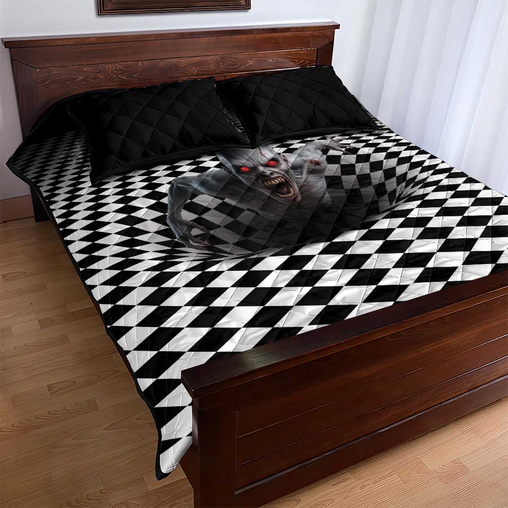 3D Illusion Horror Halloween Quilt Bed Set Creepy Zombie - Wonder Print Shop