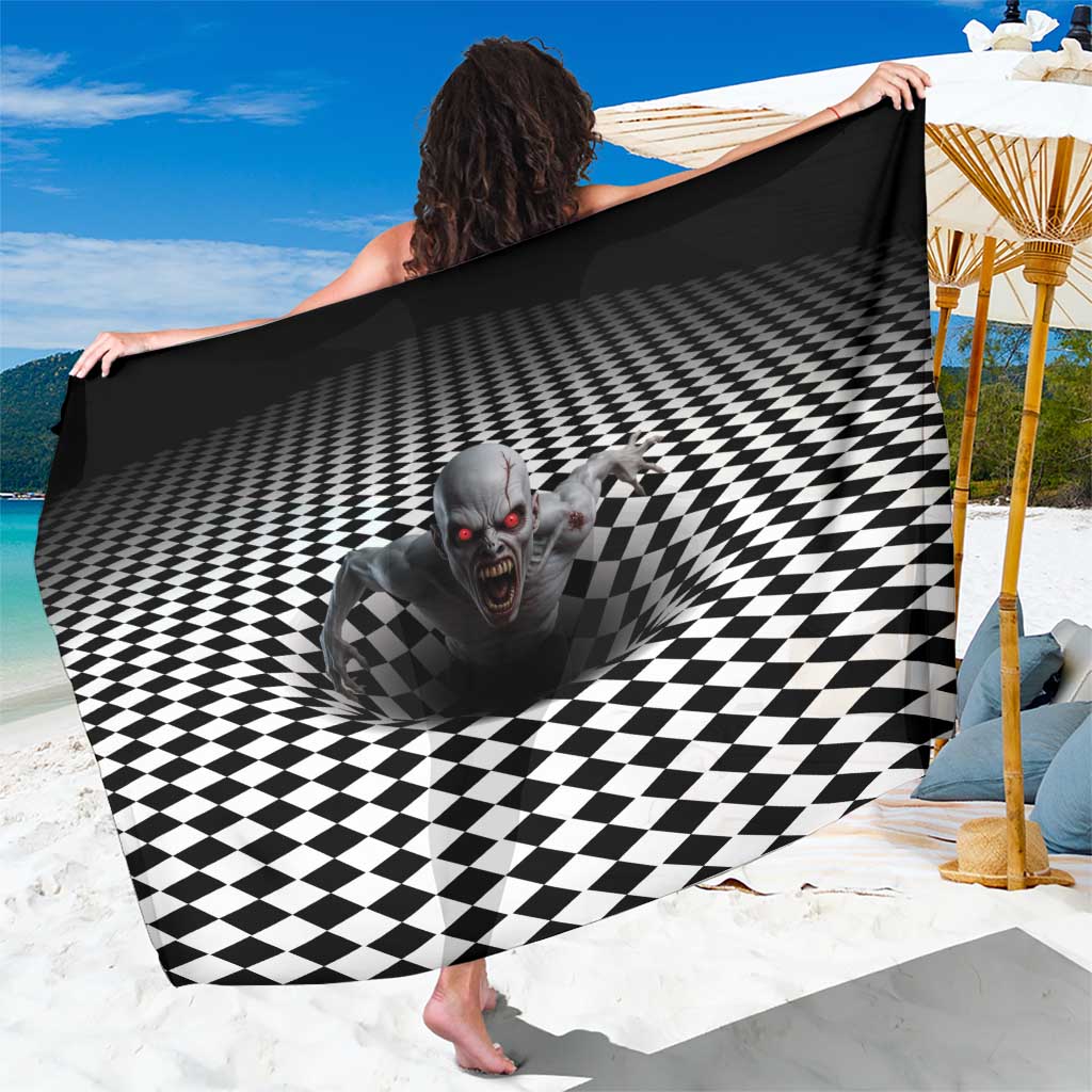 3D Illusion Horror Halloween Sarong Creepy Zombie - Wonder Print Shop