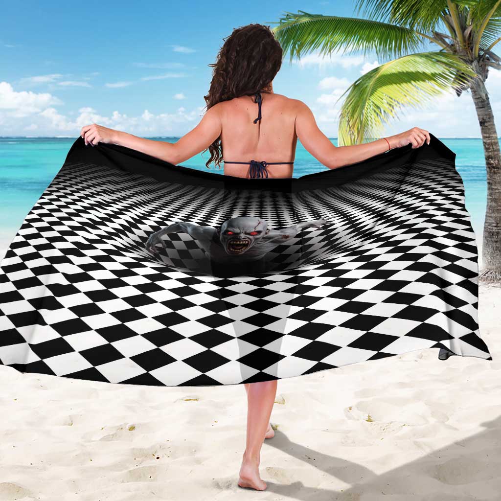 3D Illusion Horror Halloween Sarong Creepy Zombie - Wonder Print Shop