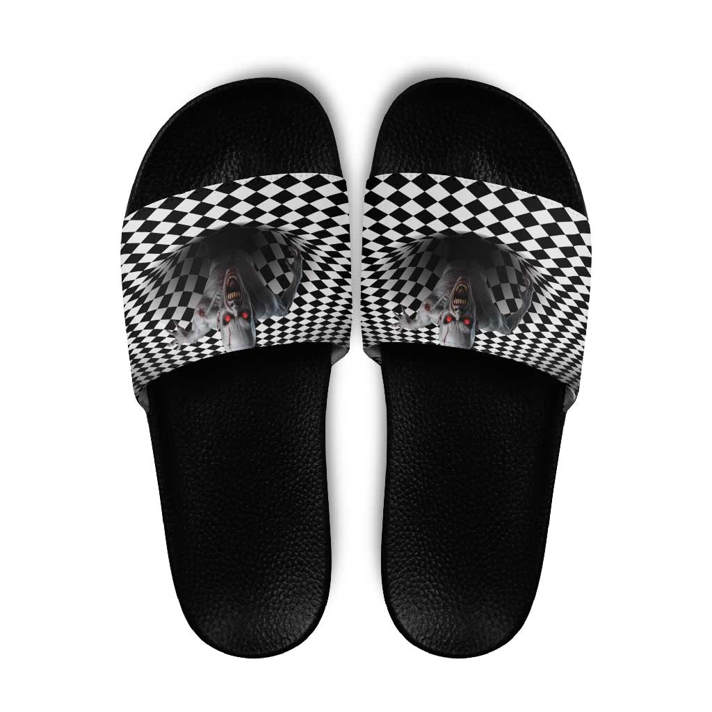 3D Illusion Horror Halloween Slide Sandals Creepy Zombie - Wonder Print Shop