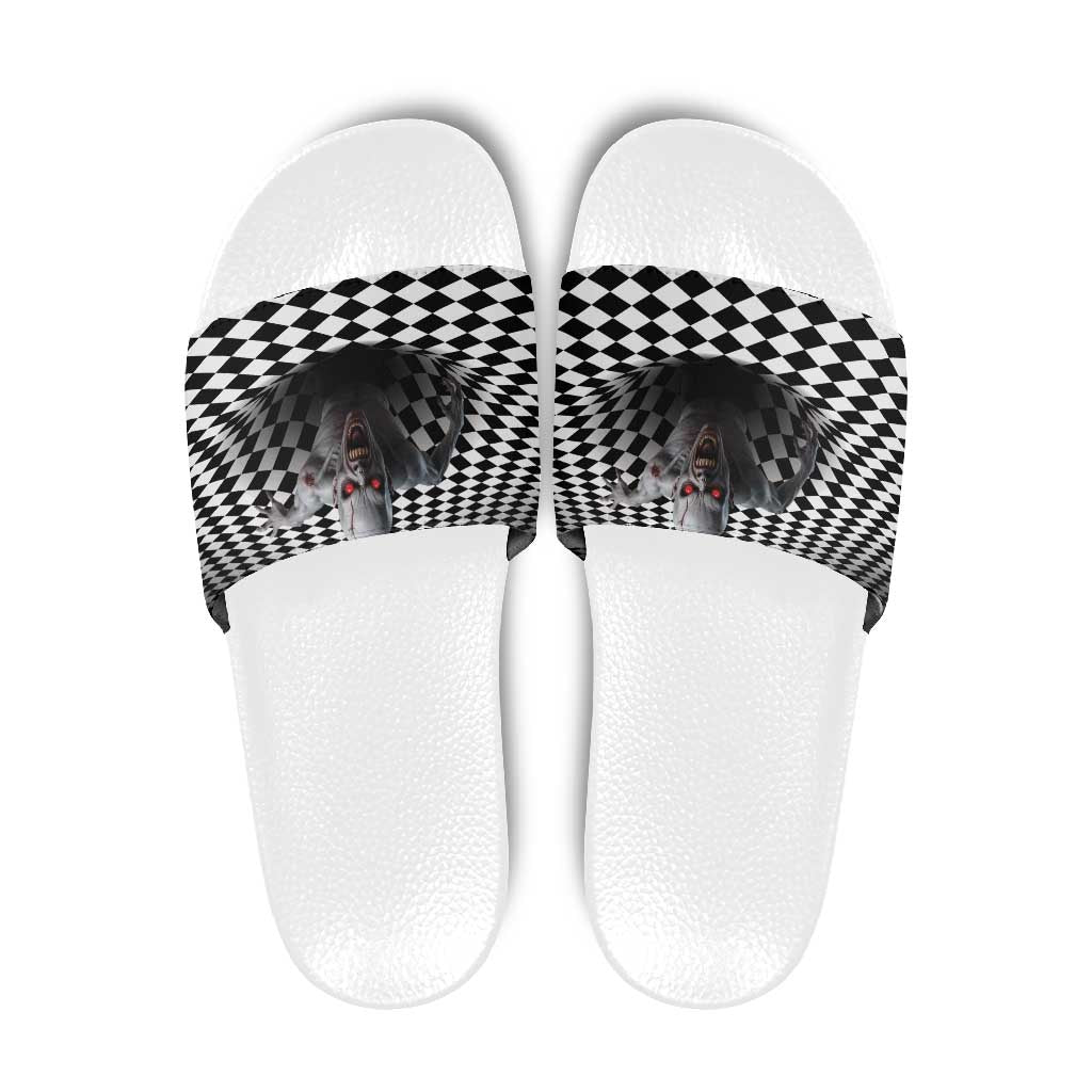 3D Illusion Horror Halloween Slide Sandals Creepy Zombie - Wonder Print Shop