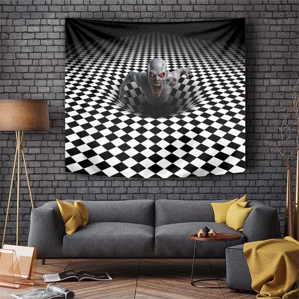 3D Illusion Horror Halloween Tapestry Creepy Zombie - Wonder Print Shop