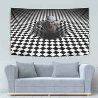3D Illusion Horror Halloween Tapestry Creepy Zombie - Wonder Print Shop