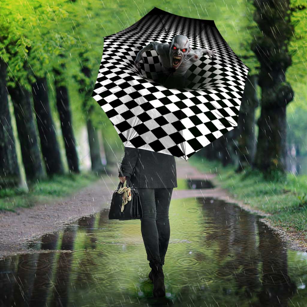 3D Illusion Horror Halloween Umbrella Creepy Zombie - Wonder Print Shop