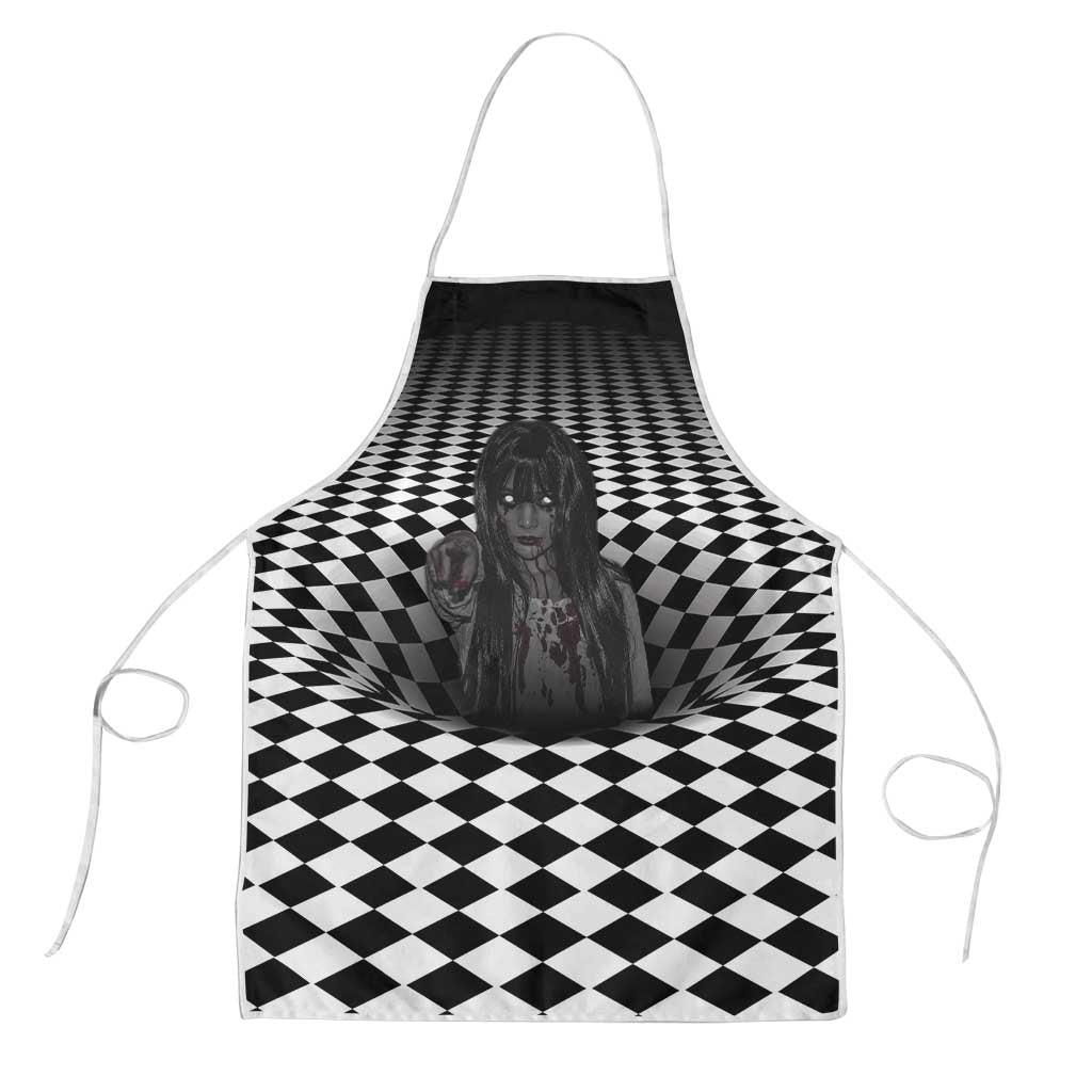 3D Illusion Horror Halloween Apron Scary Ghost - Wonder Print Shop