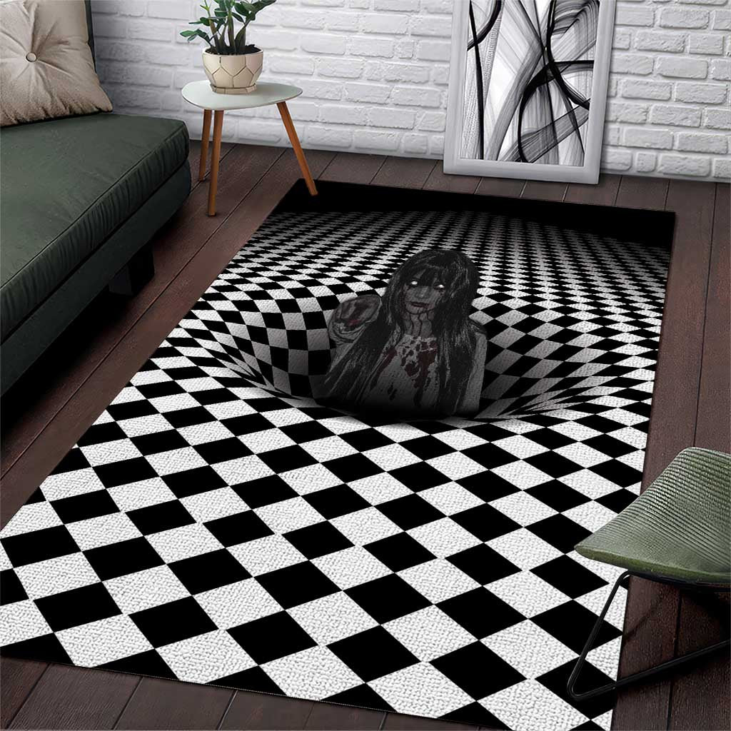 3D Illusion Horror Halloween Area Rug Scary Ghost - Wonder Print Shop