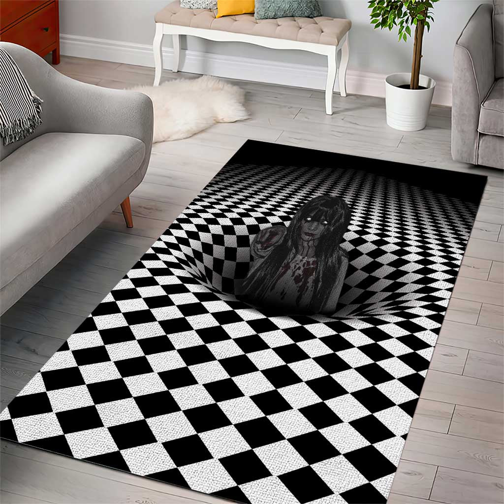 3D Illusion Horror Halloween Area Rug Scary Ghost - Wonder Print Shop