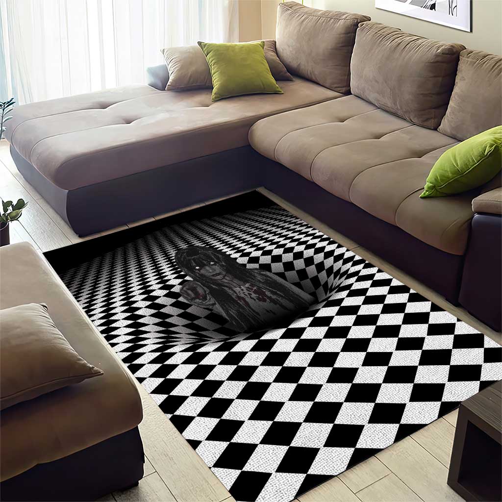 3D Illusion Horror Halloween Area Rug Scary Ghost - Wonder Print Shop