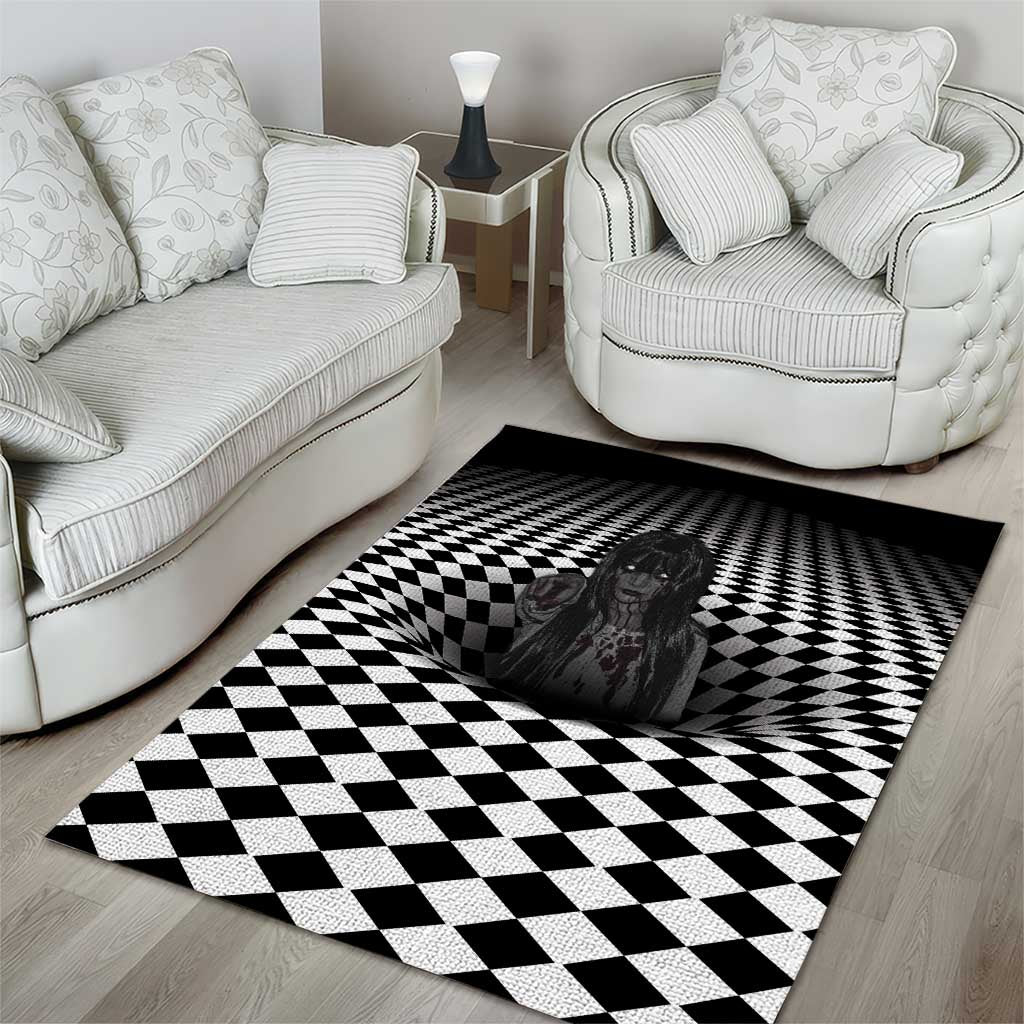 3D Illusion Horror Halloween Area Rug Scary Ghost - Wonder Print Shop