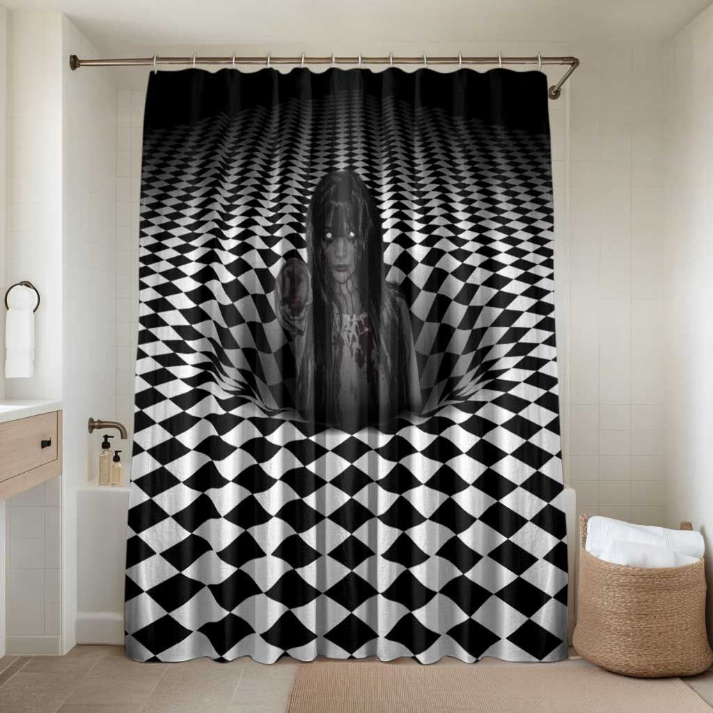 3D Illusion Horror Halloween Bathroom Set Scary Ghost - Wonder Print Shop