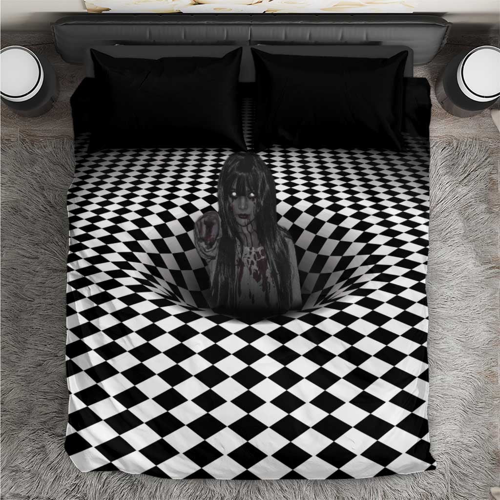3D Illusion Horror Halloween Bedding Set Scary Ghost - Wonder Print Shop