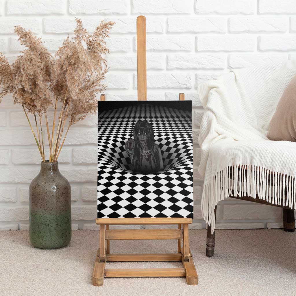 3D Illusion Horror Halloween Canvas Wall Art Scary Ghost - Wonder Print Shop