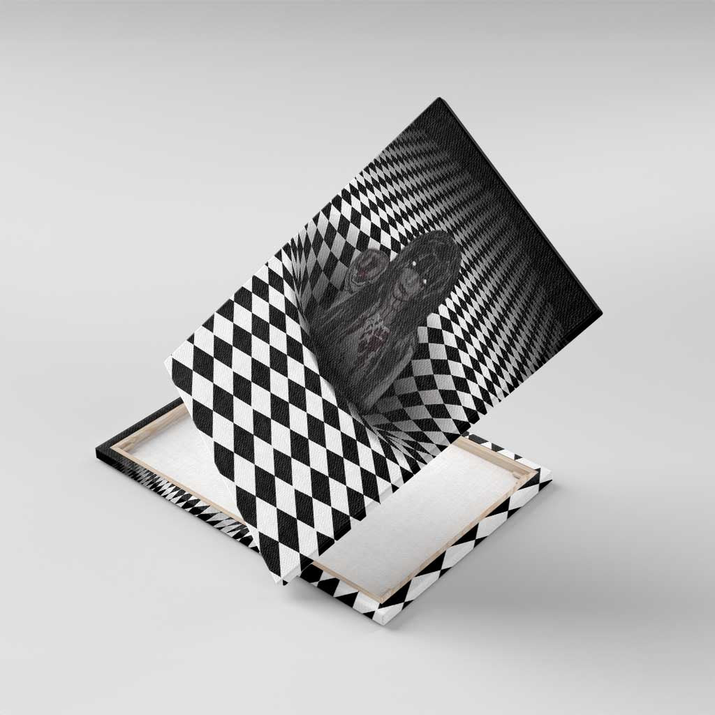 3D Illusion Horror Halloween Canvas Wall Art Scary Ghost - Wonder Print Shop