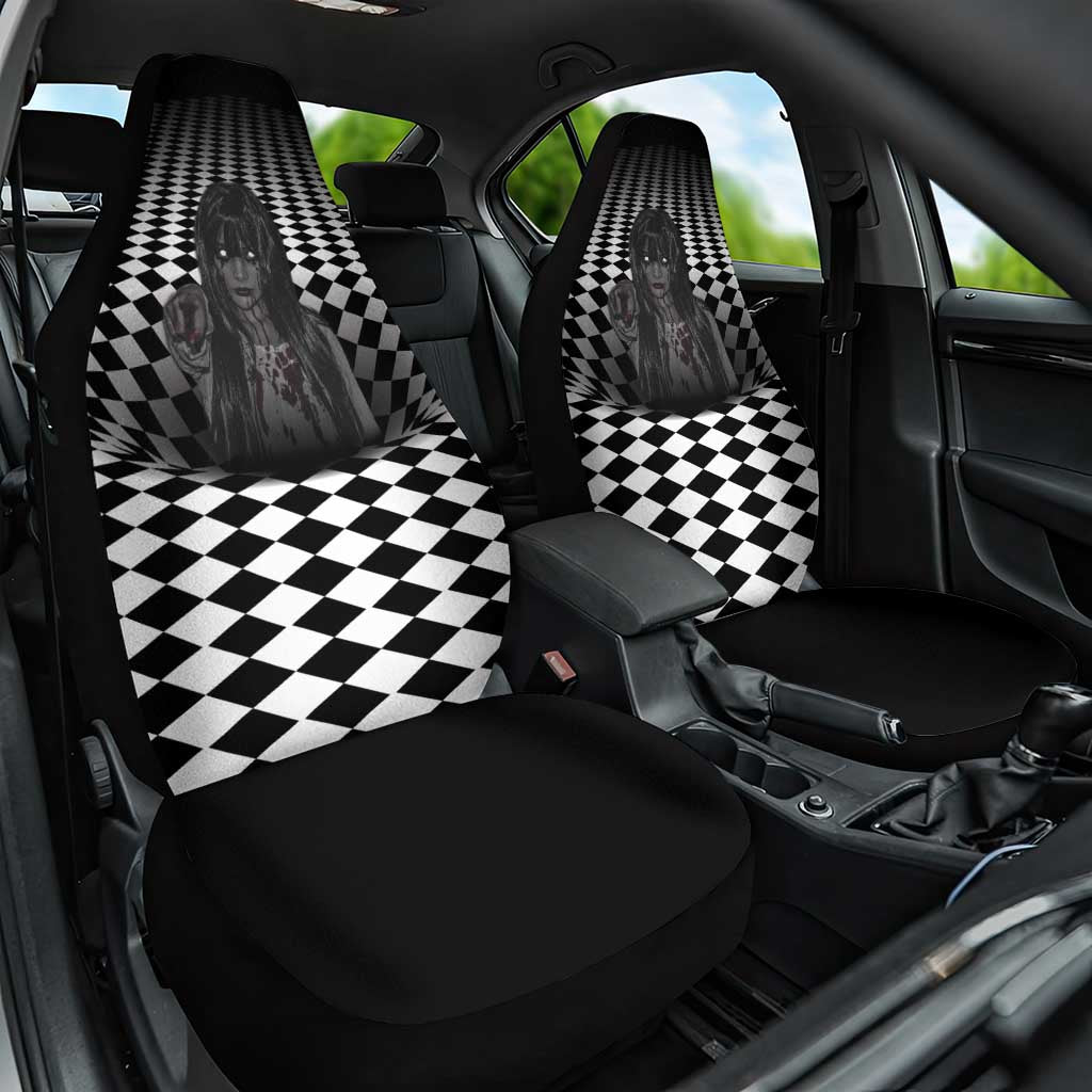3D Illusion Horror Halloween Car Seat Cover Scary Ghost - Wonder Print Shop