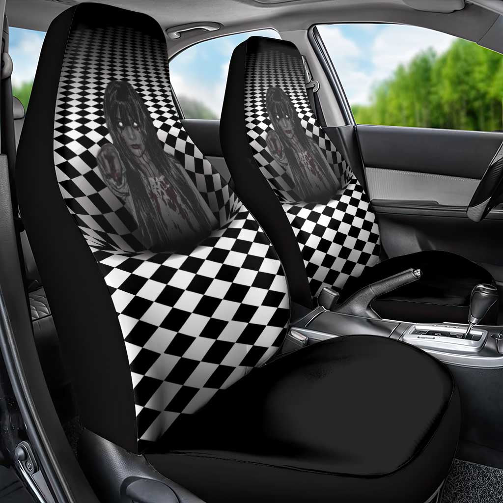 3D Illusion Horror Halloween Car Seat Cover Scary Ghost - Wonder Print Shop