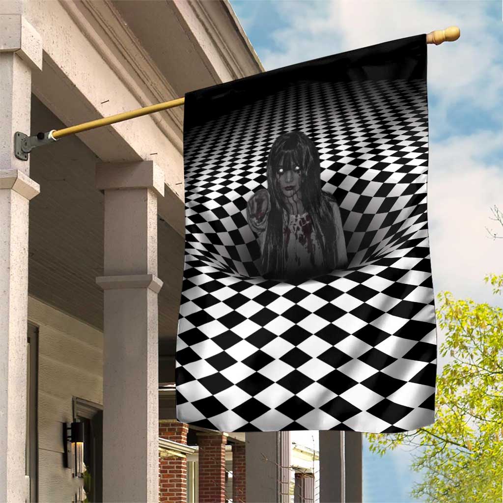 3D Illusion Horror Halloween Garden Flag Scary Ghost - Wonder Print Shop