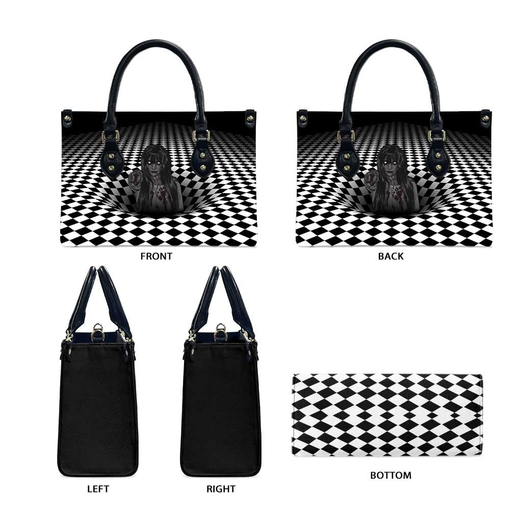 3D Illusion Horror Halloween Leather Bag Scary Ghost - Wonder Print Shop
