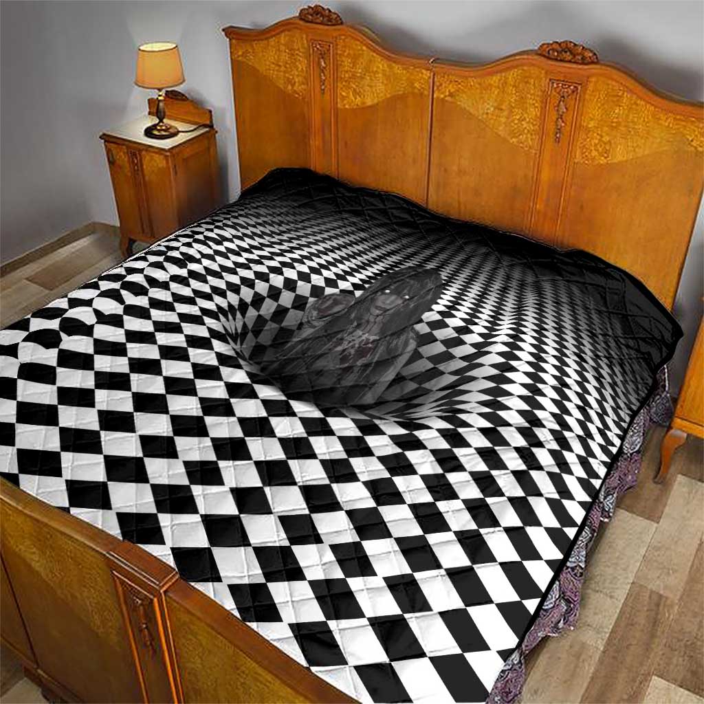 3D Illusion Horror Halloween Quilt Scary Ghost - Wonder Print Shop
