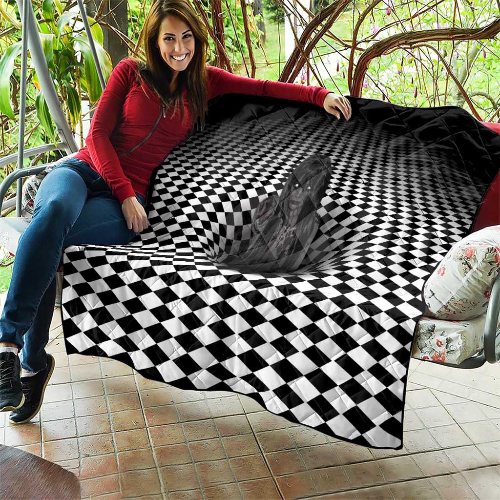 3D Illusion Horror Halloween Quilt Scary Ghost - Wonder Print Shop