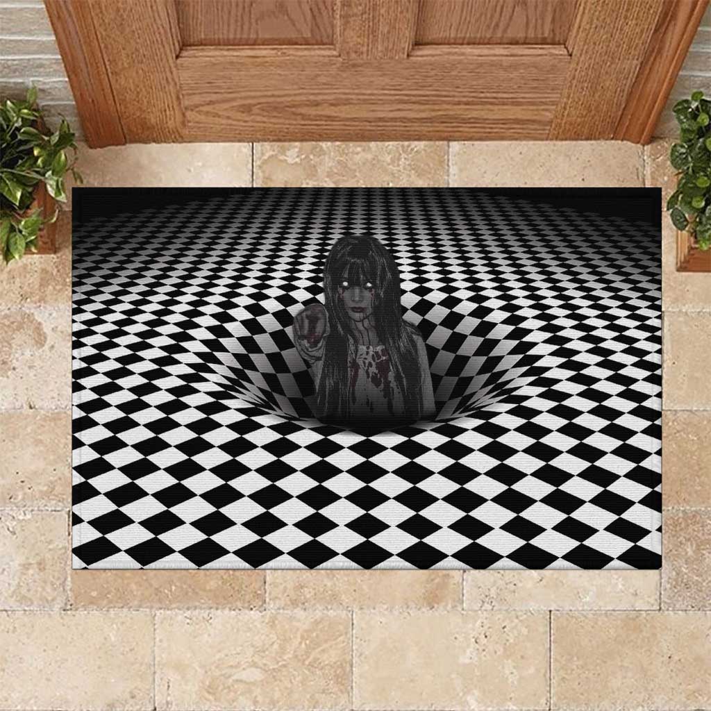 3D Illusion Horror Halloween Rubber Doormat Scary Ghost - Wonder Print Shop