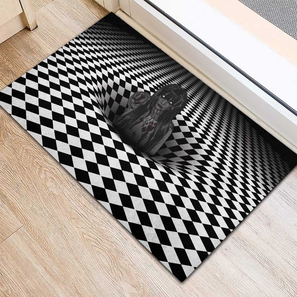 3D Illusion Horror Halloween Rubber Doormat Scary Ghost - Wonder Print Shop
