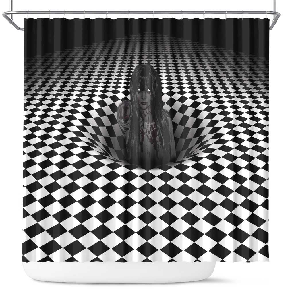 3D Illusion Horror Halloween Shower Curtain Scary Ghost - Wonder Print Shop