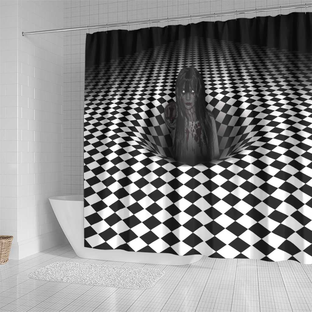3D Illusion Horror Halloween Shower Curtain Scary Ghost - Wonder Print Shop