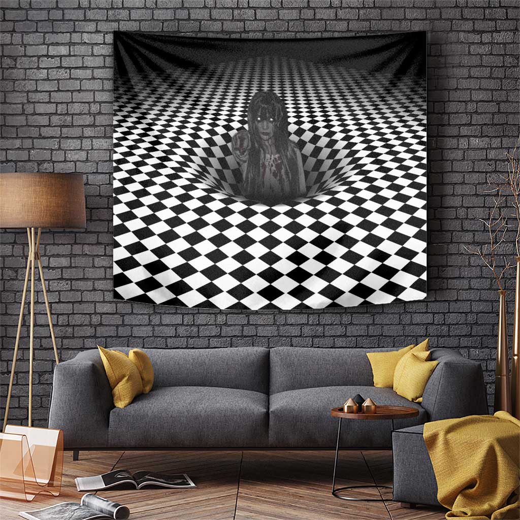3D Illusion Horror Halloween Tapestry Scary Ghost - Wonder Print Shop