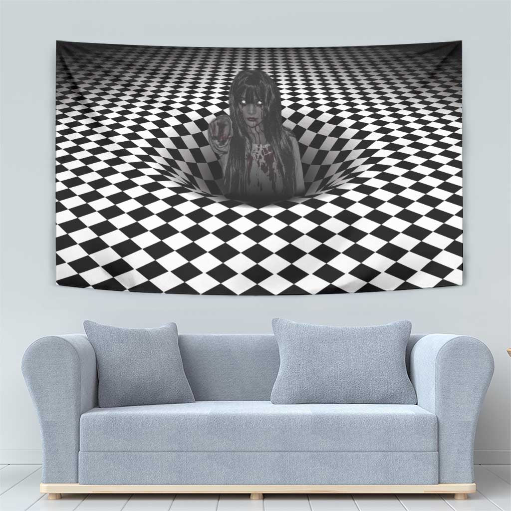 3D Illusion Horror Halloween Tapestry Scary Ghost - Wonder Print Shop
