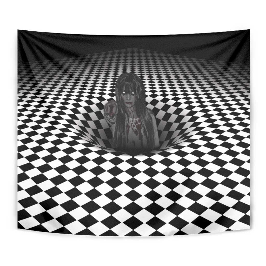 3D Illusion Horror Halloween Tapestry Scary Ghost - Wonder Print Shop