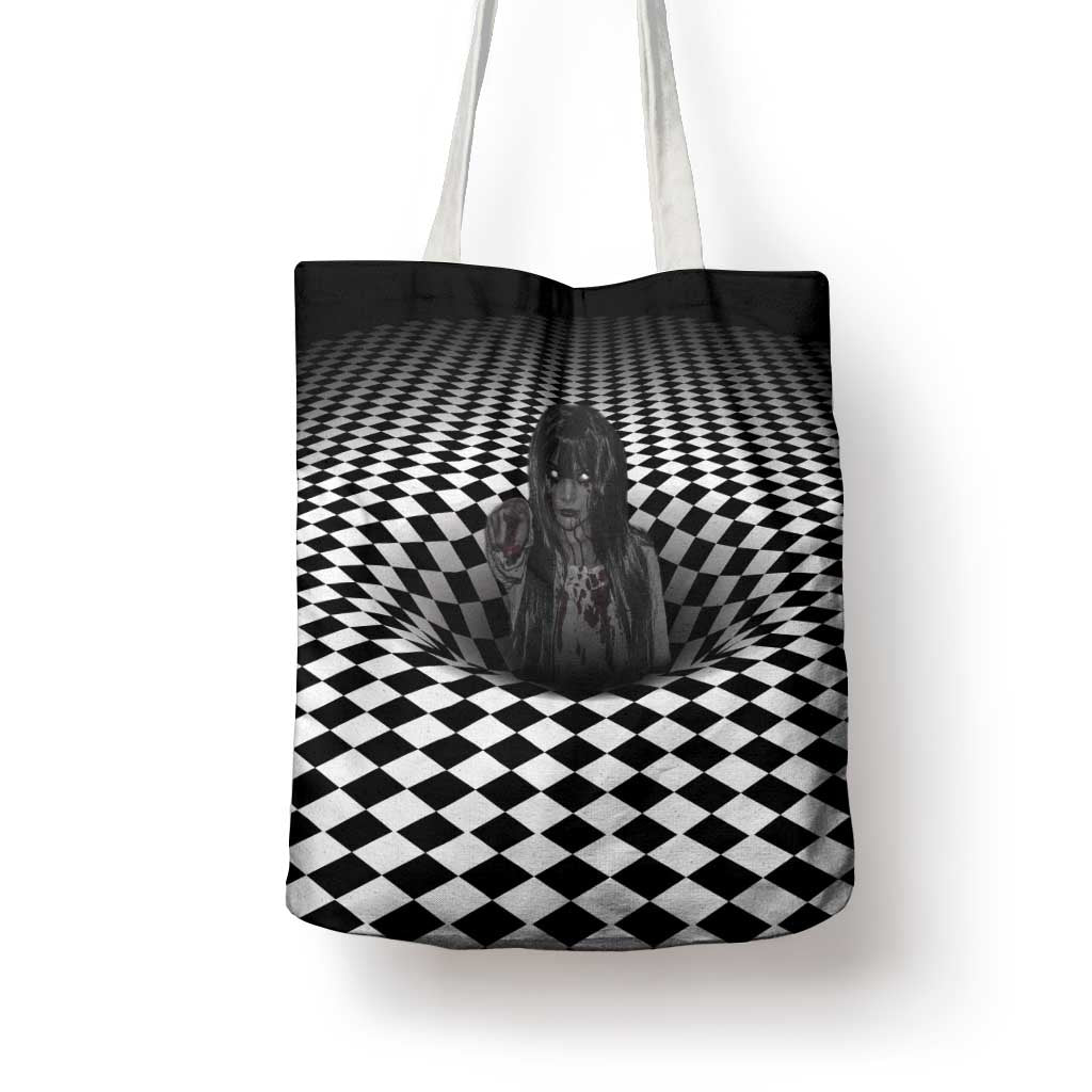 3D Illusion Horror Halloween Tote Bag Scary Ghost - Wonder Print Shop