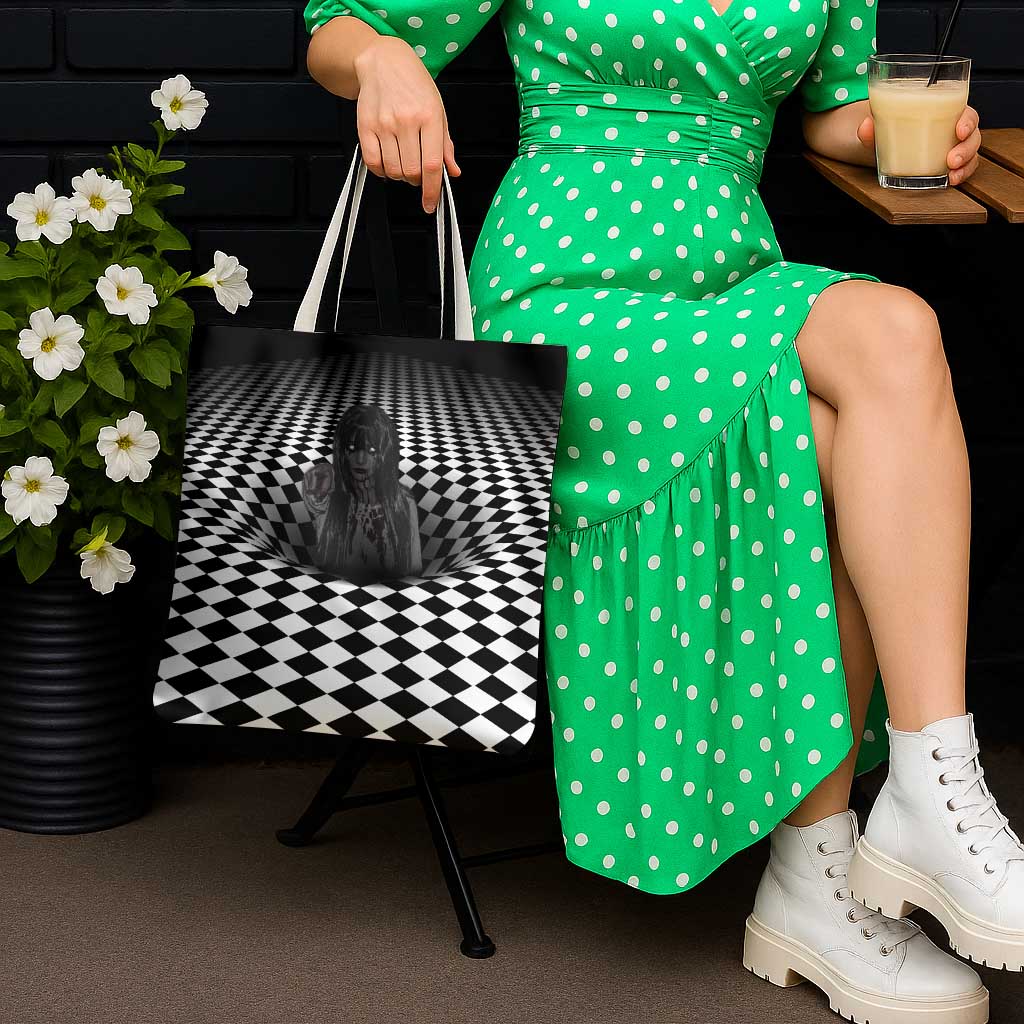 3D Illusion Horror Halloween Tote Bag Scary Ghost - Wonder Print Shop