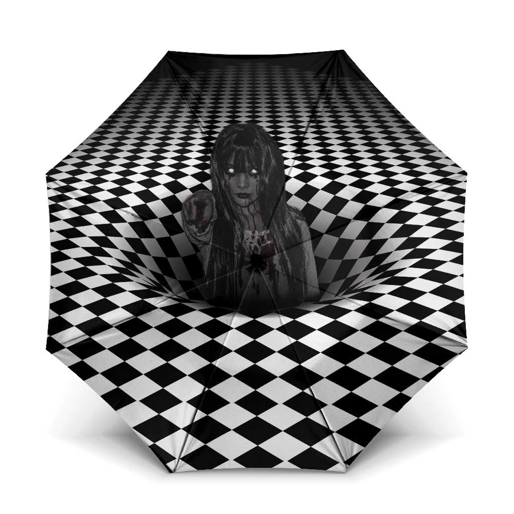 3D Illusion Horror Halloween Umbrella Scary Ghost - Wonder Print Shop