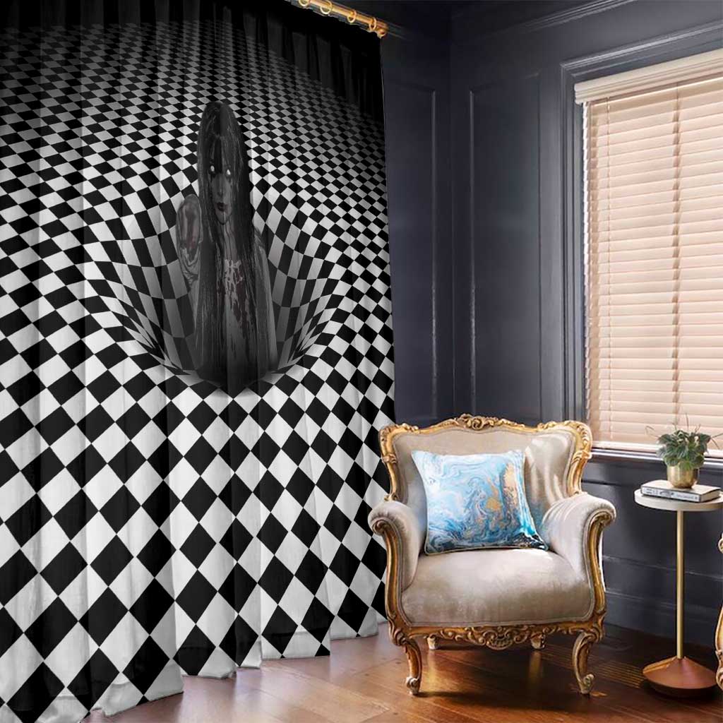3D Illusion Horror Halloween Window Curtain Scary Ghost - Wonder Print Shop