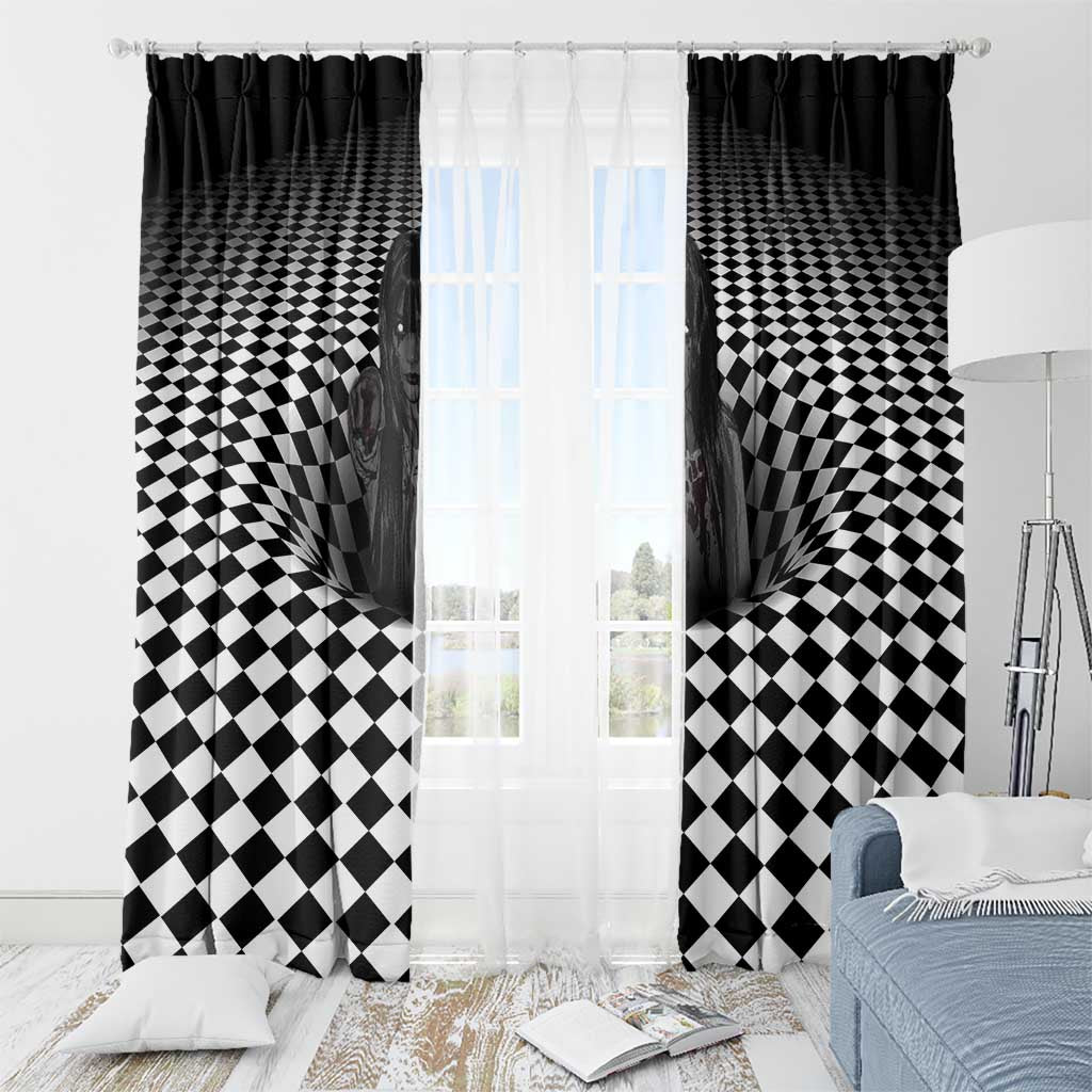 3D Illusion Horror Halloween Window Curtain Scary Ghost - Wonder Print Shop