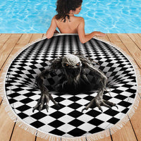 3D Illusion Halloween Beach Blanket Horror Monster - Wonder Print Shop