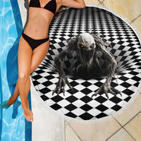 3D Illusion Halloween Beach Blanket Horror Monster - Wonder Print Shop