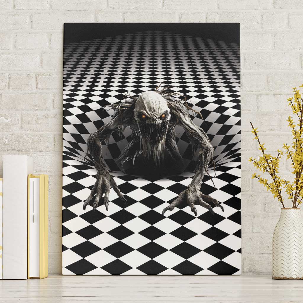 3D Illusion Halloween Canvas Wall Art Horror Monster - Wonder Print Shop