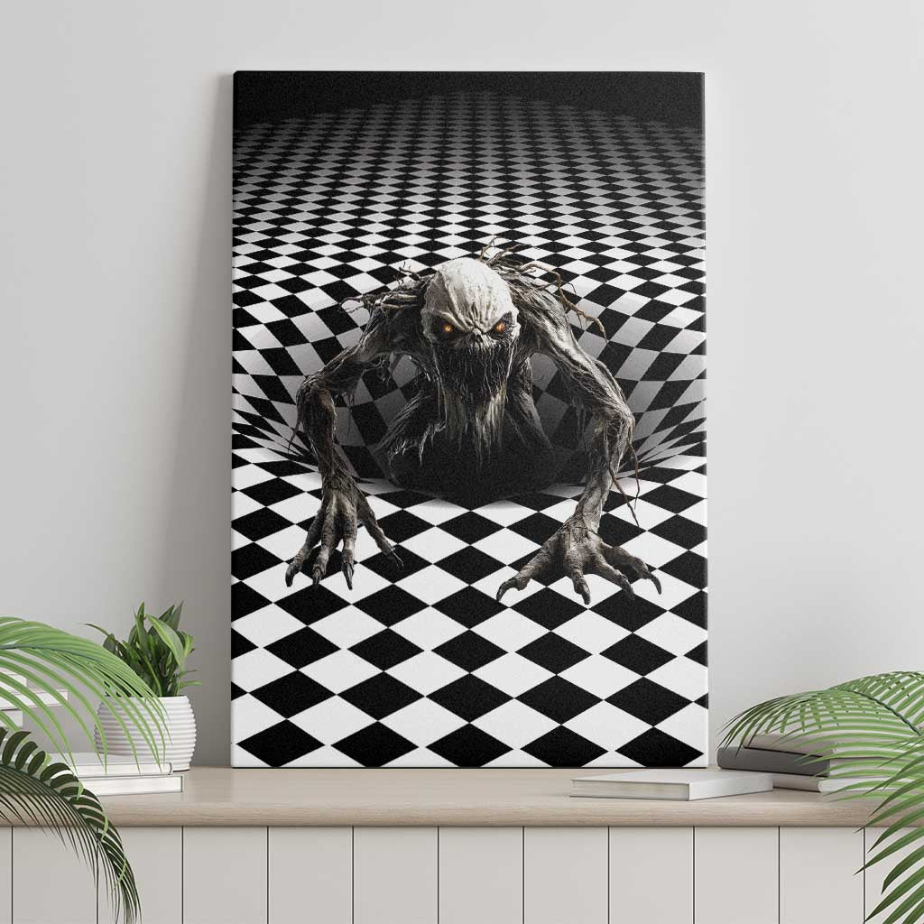 3D Illusion Halloween Canvas Wall Art Horror Monster - Wonder Print Shop